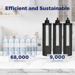 Membrane Solutions UV Countertop Gravity Water Filtration System Replacement Filter Elements - 6 Packs (U3P)