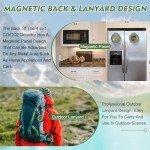 Lunarlipes Portable 4-in-1 Carbon Monoxide Detectors, Mini Carbon Monoxide and Carbon Dioxide Monitor with Magnetic Suction, RV CO CO2 Detector Alarm Temp/Humidity Sensor, CO CO2 Air Quality Monitor