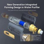 WISESKY 40/100 Auto Backwash Spin Down Sediment Filter- Reusable Whole House Sediment Water Filter- Pre-Filtration System for City/Tap Water, No BPA, No Lead, 1" MNPT + 3/4" FNPT × 2, WSU1