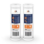 Aquaboon Carbon Water Filter Replacement Cartridge CTO 5 Micron 10 x 2.5" Water Filter for Whole House & Under Sink & Countertop System Compatible with WHEF-WHWC, WHKF-WHWC, WFPFC8002, FXWTC, 2-PACK