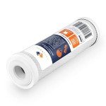 Aquaboon Carbon Water Filter Replacement Cartridge CTO 5 Micron 10 x 2.5" Water Filter for Whole House & Under Sink & Countertop System Compatible with WHEF-WHWC, WHKF-WHWC, WFPFC8002, FXWTC, 2-PACK