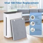 Bear Dazzle 3-in-1 H13 True HEPA Replacement Filter Compatible with Pure Enrichment PureZone Air Purifier Part# PEAIRPLG 4 Pack