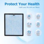 Larayci MK07 Air Filter Replacement HEPA Filter, Compatible with MK07 Air Cleaner Purifier, True HEPA Filter with Activated Carbon Filter,4-in-1 High-Efficient H13 HEPA Air Filter, Pack of 2