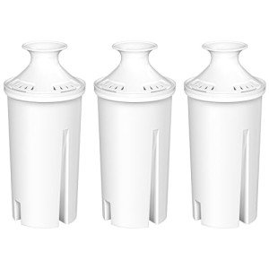 3-Pack Water Filter Replacements for Brita Water Pitchers and Dispensers, NSF 53 Certified to Reduce Chlorine and Bad Taste, BPA free