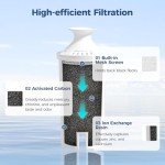 3-Pack Water Filter Replacements for Brita Water Pitchers and Dispensers, NSF 53 Certified to Reduce Chlorine and Bad Taste, BPA free