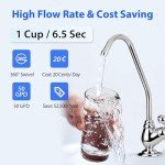 PureDrop RTW5AK-UV Reverse Osmosis Water Filter System with Alkaline Remineralization & UV Filter, 7-Stage RO Water Filter System, Under Sink Water Filtration System Plus Extra 3 Filters, 50 GPD