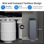 TOKIT UV Reverse Osmosis Water Filter, U2 Pro Alkaline Mineral Under Sink Water Filter System, Tankless RO Filtration, 600 GPD High Flow, NSF/ANSI 58, 2:1 Pure to Drain, Reduce TDS, 2 Way Faucet
