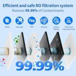TOKIT AkuaPure U1 SE Reverse Osmosis System, Tankless Reverse Osmosis Water Filter, NSF/ANSI 58, Under Sink Water Filter RO System with Faucet,400 GPD 2:1 Pure to Drain,Reduces TDS
