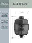Cobbe HD HEAVY DUTY High Output Shower Filter – 99% REMOVAL Shower Head Filter for Hard Water, Heavy Metals, Chlorine and Harmful Substance, Improve your skin and hair - Black