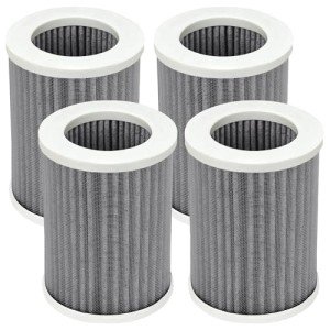 Makeufre Replacement Filter, Compatible with Pure Enrichment PureZone Mini Portable Air Purifier PEPERSAP, 4Pack