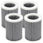 Makeufre Replacement Filter, Compatible with Pure Enrichment PureZone Mini Portable Air Purifier PEPERSAP, 4Pack
