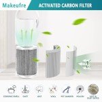 Makeufre Replacement Filter, Compatible with Pure Enrichment PureZone Mini Portable Air Purifier PEPERSAP, 4Pack