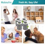 Makeufre Replacement Filter, Compatible with Pure Enrichment PureZone Mini Portable Air Purifier PEPERSAP, 4Pack