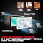 MCF03 Air Filtration System Woodworking, 3-Speed Hanging Ceiling Shop Air Filtration System for Woodworking for Shop Garage (300/350/400 CFM)