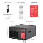 MCF03 Air Filtration System Woodworking, 3-Speed Hanging Ceiling Shop Air Filtration System for Woodworking for Shop Garage (300/350/400 CFM)