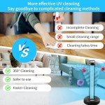 coospider-repta 38W UV Light, Portable Ultraviolet Light with 3-Gear Timer and Remote Control, 110V UV Light, 99.99% UVC Cleaning Lamp for Home, Office, Hotel, School