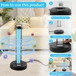 coospider-repta 38W UV Light, Portable Ultraviolet Light with 3-Gear Timer and Remote Control, 110V UV Light, 99.99% UVC Cleaning Lamp for Home, Office, Hotel, School