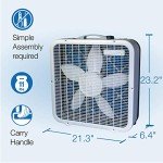 Lasko Air Flex 20" 2-in-1 Box Fan and Air Purifier in One with MERV10 Air Purifying Filter for Cleaner and Cooling Breeze, 3 Speeds, Steel Body, FF305