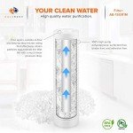 Aquaboon Whole House 1 Micron 10 x 2.5 PP Grooved Sediment Water Filter Cartridge Replacement Compatible with AP110, WHKF-GD05, CFS110, P5, 6-Pack