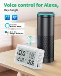 ELECTOP Portable Carbon Monoxide Detectors, WiFi Co Gas Monitor for Air Quality, [3-in-1] CO Detector, Humidity, Temperature Meter, CO Sensor Alarm Detector with Lanyard for Home and Travel