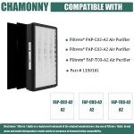 CHAMONNY A2 True HEPA Replacement Filter Size A2, Compatible with Filtrete FAP-C02-A2, FAP-C03-A2, FAP-T03-A2, FAP-SC02L Air Purifier, Part # 1150101, 2 H13 True HEPA Filters + 4 Pre-filters