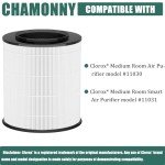 CHAMONNY 12030 Filter Replacement, Compatible with Clorox 11030 & 11031 Air Purifier Medium Room 1,000 Sq. Ft. Capacity, 2Pack (12030 Filter)