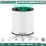 CHAMONNY 12030 Filter Replacement, Compatible with Clorox 11030 & 11031 Air Purifier Medium Room 1,000 Sq. Ft. Capacity, 2Pack (12030 Filter)