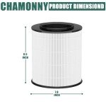 CHAMONNY 12030 Filter Replacement, Compatible with Clorox 11030 & 11031 Air Purifier Medium Room 1,000 Sq. Ft. Capacity, 2Pack (12030 Filter)