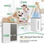 4 Pack 3-in-1 H13 True HEPA Replacement Filter Compatible with Pure Enrichment PureZone Air Purifier Part No. PEAIRPLG