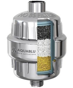 Shower Filter Heavy Duty NO BS – 99% REMOVAL Shower Head Filter for Hard Water, Chlorine, Heavy Metals, Fluoride, Micro-life, Organics & Much More! (1 Shower Filter)