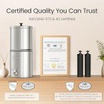 Waterdrop 1.5 Gallon Countertop Water Filtration System, NSF/ANSI 42&372 Certified Black Carbon Elements, Reduce Lead and Up to 99% Chlorine, for Home, RVing, Camping, Off-Grid