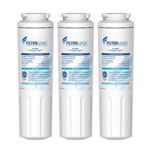 Filterlogic UKF8001 Replacement for EveryDrop® Filter 4, Whirlpool® EDR4RXD1, Maytag® 4396395, UKF8001AXX-200, UKF8001AXX-750, 46-9006, Puriclean II, FL-RF07, Refrigerator Water Filter, Pack of 3
