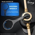 iSpring WSP50ARJ-BP, NSF Certified, Spin-Down Sediment Water Filter with Bypass, Upgraded Clear Housing, Jumbo Size, Flushable and Reusable, Touch-Screen Auto Flushing, 4 Modes, 50 Microns