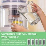 Lounsweer 12 Packs Replacement Activated Charcoal Distiller Filters Coconut Husk Activated Carbon Filter Sachets Compatible with Countertop Water Distiller Models