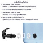 HUINING Replacement Ceramic Dome Water Filter with Coconut Shell Activated Carbon and Faucet Kit for Countertop,Household Water Bucket, Water Cooler Filtration Systems Water Pitcher