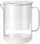 Waterdrop Glass Water Filter Pitcher with 1 Filter, Eco-Friendly, with NSF 53&42&372 Certified Filter, 7-Cup, Reduces PFOA/PFOS, Chlorine, Cadmium, Copper, Mercury, White