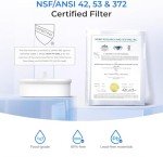 Waterdrop Glass Water Filter Pitcher with 1 Filter, Eco-Friendly, with NSF 53&42&372 Certified Filter, 7-Cup, Reduces PFOA/PFOS, Chlorine, Cadmium, Copper, Mercury, White