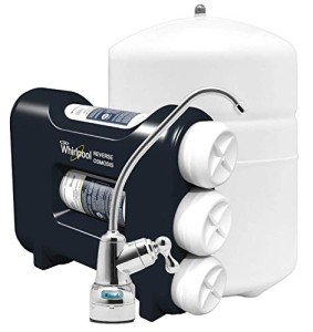 Whirlpool WHAROS5 Reverse Osmosis (RO) Water Filtration System With Chrome Faucet | Extra Long Life | Easy To Replace UltraEase Filter Cartridges, 14" deep x 13" wide x 15 inches tall, Blue