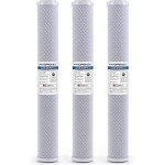 Hydronix HX-CB-25-2010/3 Universal NSF Coconut Activated Carbon Block Water Filter, 2.5" x 20" - 10 micron - 3 Pack