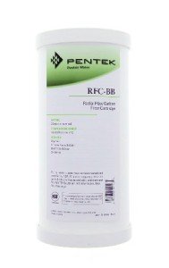 Pentair Pentek RFC-BB Big Blue Carbon Water Filter, 10-Inch, Whole House Heavy Duty Radial Flow Carbon Replacement Cartridge with Granular Activated Carbon (GAC) Filter, 10" x 4.5", 25 Micron