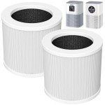 2 Pack Replacement Filt-er Compatible with VEWIOR Air Purifi-er HQSC-50 HQKJ-80 A1 A1W, AMEIFU AP01W, KOIOS HQKJ-50 Air Purifi-er, 3-in-1 H13 True HEPA Air Filt-er