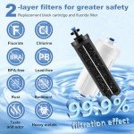 Gravity-Fed Water Filter System with 2 Carbon Filters