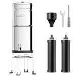 Gravity Water Filter System with 2 Carbon Filters