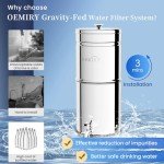 Gravity Water Filter System with 2 Carbon Filters