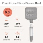 Filtered Shower Head - Matte Black, 6 Modes