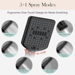 Filtered Shower Head - Matte Black, 6 Modes