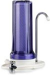 iSpring CKC1C Countertop Drinking Water Filtration System with Carbon Filter, 2.5" x 10", Clear