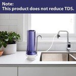iSpring CKC1C Countertop Drinking Water Filtration System with Carbon Filter, 2.5" x 10", Clear