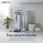Brita Hub Instant Powerful Countertop Water Filter System, Reduces 70+ Contaminants, 12 Cup Water Reservoir, Includes 6 Month Carbon Block Filter, White, 87340