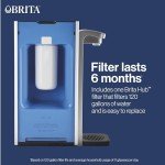 Brita Hub Instant Powerful Countertop Water Filter System, Reduces 70+ Contaminants, 12 Cup Water Reservoir, Includes 6 Month Carbon Block Filter, White, 87340